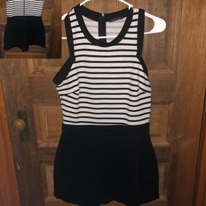 Black + White Romper